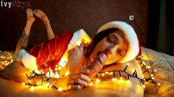 Christmas Sexy Santa Gives A Present: Blowjob Footjob And Cum On Face